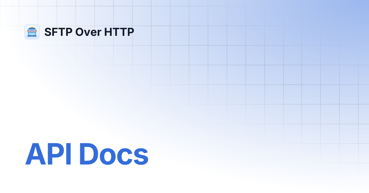 Api docs sftp over http